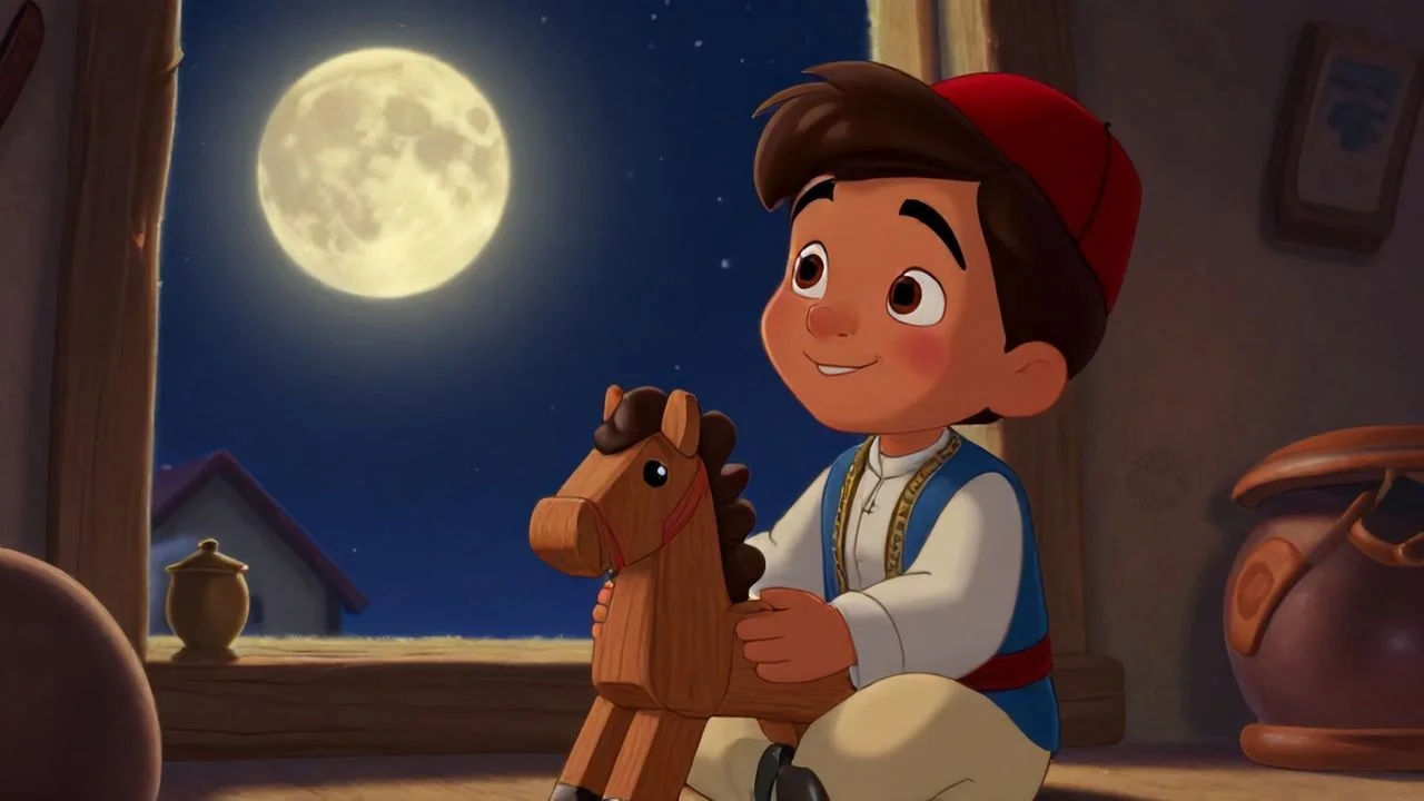 Can ve Rüzgar Ay Dedeye Bakarken Can ve Rüzgar Ay Dedeye Bakarken