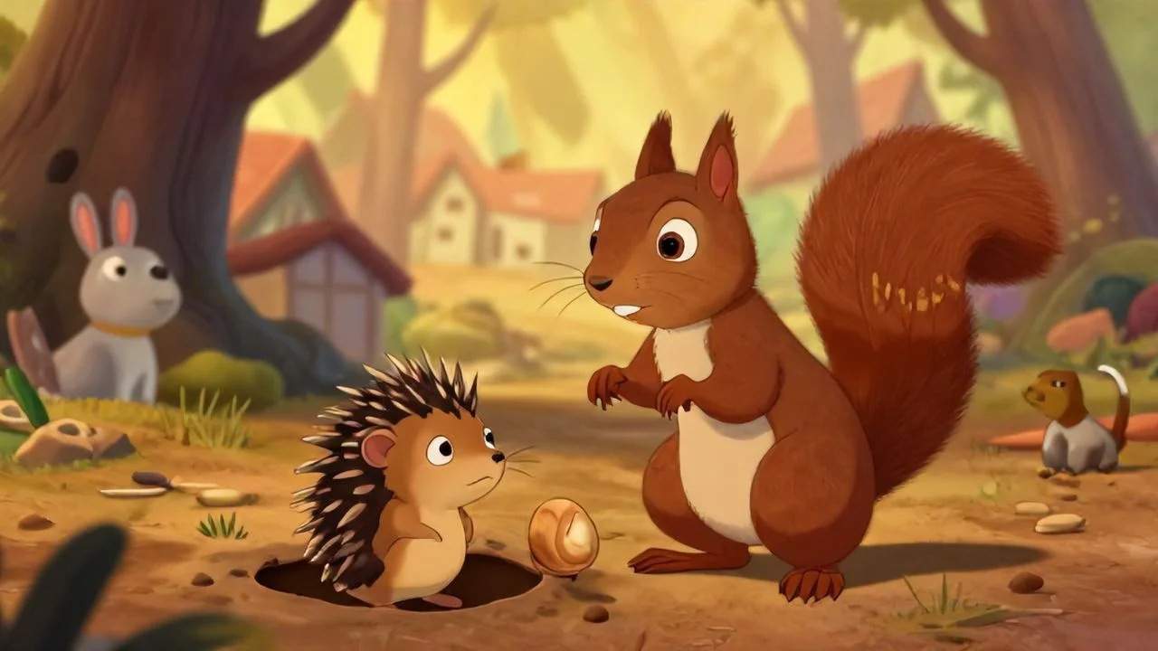 Fındık Kirpi'ye Yardım Ediyor Fındık Kirpi'ye Yardım Ediyor