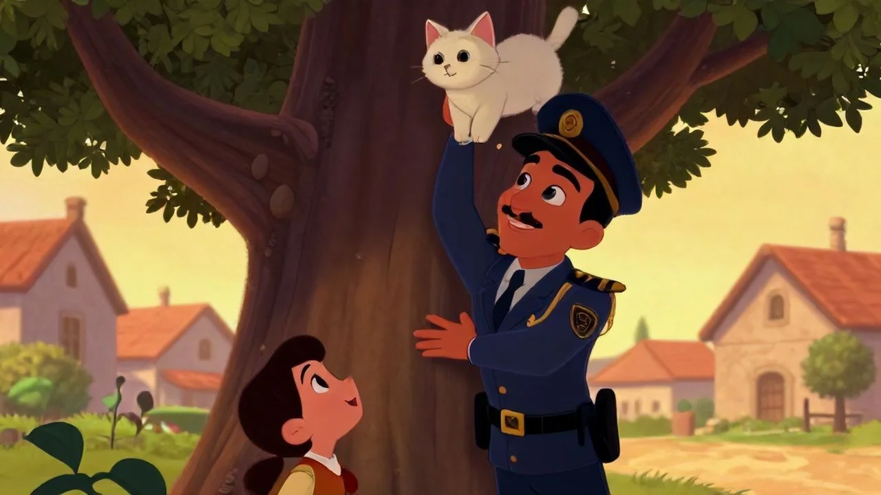 Mehmet Polis Pofuduk'u Ağaçtan Alırken Mehmet Polis Pofuduk'u Ağaçtan Alırken