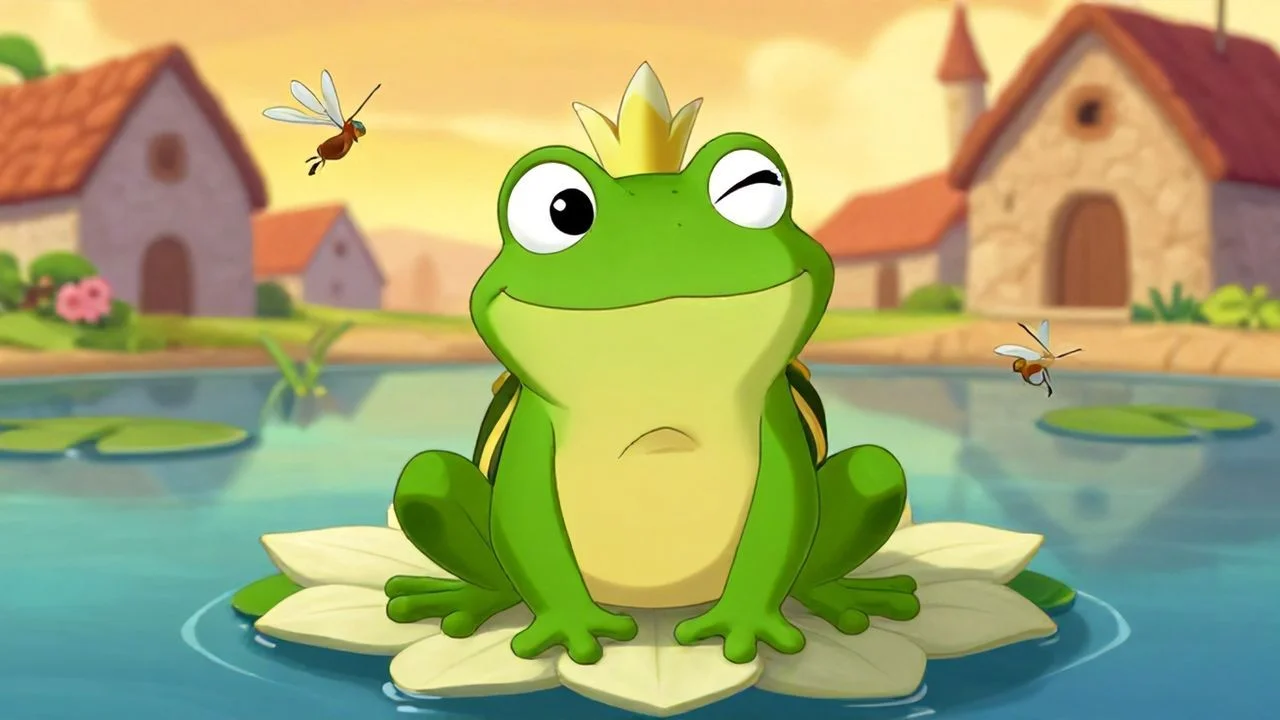 Muzip Zıpzıp Nilüfer Yaprağında