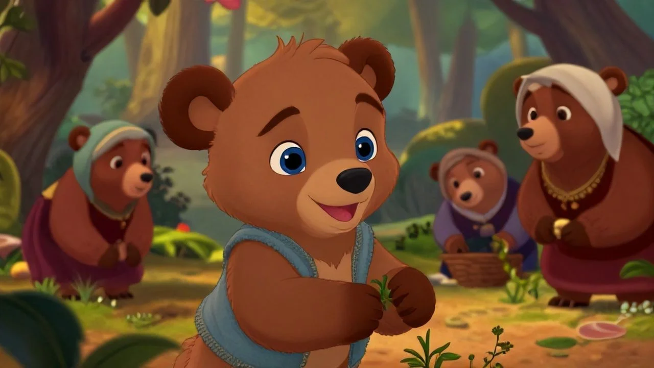 Minik Ayı Ailesine Yardım Ediyor Minik Ayı Ailesine Yardım Ediyor