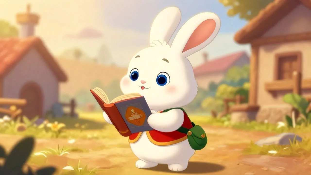 Okula Giden Minik Tavşan